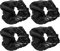 Zerodis Kinderwagen Radabdeckung, 4 Stück Oxford Stoff Kinderwagen Staubdichte Fußabdeckung Radschutzabdeckung Kinderwagen Zubehör(L-Schwarz)