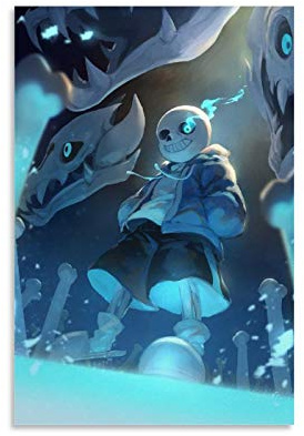 Sans Undertale Wiki Fandom Poster dekorative Malerei Leinwand Wandkunst Wohnzimmer Poster Schlafzimmer Malerei 16x24inch(40x60cm)