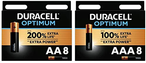 Duracell Optimum AAA Micro Alkaline-Batterien, 1.5V LR03 MX2400, 4er-Pack