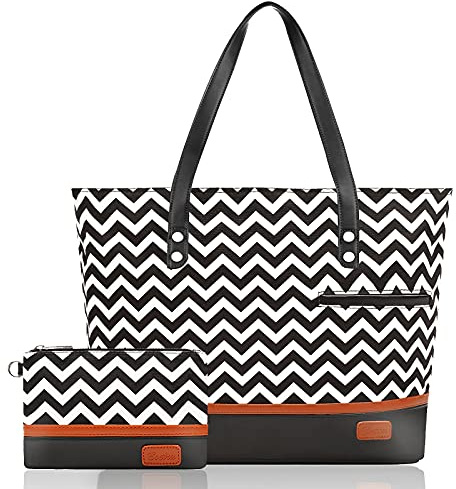 Bolsa de transporte para ordenador portátil para mujer, bolso de lona grande para mujer, bolso impermeable para ordenador, bolsas de trabajo para mujeres, apto para portátil de 15,6 pulgadas,