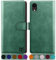 SUANPOT for iPhone XR 6.1 Inch case with [Credit Card Holder][RFID Blocking],PU Leather Flip Book Protective Cover Women Men for apple XR Phone case Sea Green