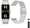 HYKEJI Metall Armband für Huawei Watch Fit Mini, Edelstahl, 22 mm, Silber