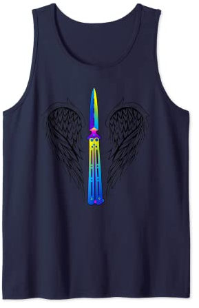 Knife butterfly Knifes Balisong Flipping Butterfly Knife Tank Top