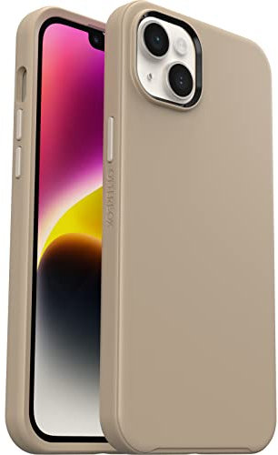 OtterBox Symmetry Case for iPhone 14 Plus, Shockproof, Drop proof, Protective Thin Case, 3x Tested to Military Standard, Antimicrobial Protection, Beige