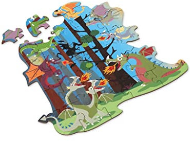 Scratch 276181189 Konturpuzzle für Kinder, Mini Shape Puzzle Drachen, 29 Teile