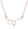 Clearine Molekül Struktur Halskette 925 Sterling Silber Rosegold Ton Glück Neurotransmitter Serotonin Chemie Schmuck Geschenk für Liebhaber der Wissenschaft