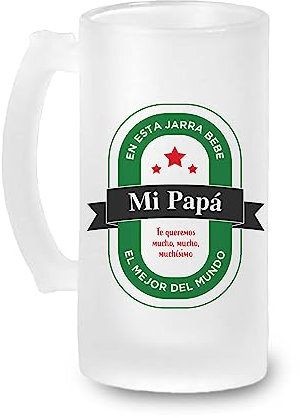 Doble Imagen Jarra Cerveza Cristal Piensa en Verde Personalizado