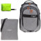 Schulrucksack Jungen Mädchen ab 3. Klasse Schule Tasche Brustgurt Schultasche Rucksack mit Sportbeutel Attach Bag und Regenhülle Premium 3 Teile Set Auswahl rtp (Two Tone Grau Anthrazit 12723)