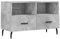 vidaXL Engineered Wood TV Cabinet - Modern Concrete Grey Media Unit with 2 Drawers and Compartments - Living Room/Bedroom Furniture