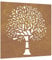 vidaXL Garten Wanddeko, Gartendeko mit Baum-Design, Wandbild Wandschmuck Wetterfest, Wandkunst Dekoration Wanddekoration, Cortenstahl