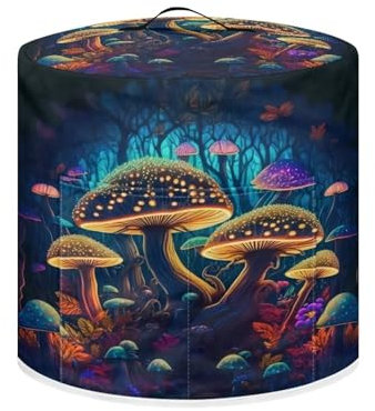Nopersonality Funda para olla arrocera de hongos para cocina, olla arrocera, resistente a las manchas, suministros de polvo, regalo para mujeres, tamaño L, bolsa protectora redonda, ajuste universal