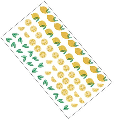 HEMOTON Sommer Wandsticker Zitronenmotiv Gelb Selbstklebend Für Wohnzimmer Und Arbeitszimmer Tropisches Design