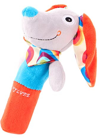 Vaguelly Babyrassel Spielzeug Für Kleinkinder Interaktives Greifspielzeug Pädagogisches Handgriff Babyspielzeug Plüschrassel Spielzeug Mit Klang Orange