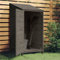 Homgoday Geräteschuppen Anthrazit 55x52x112 cm Massivholz Tanne Rasen, Garten Model152180