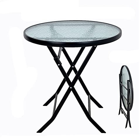 DXYDZSWD Klapptisch für den Außenbereich, faltbarer runder Esstisch, Verhandlungstisch, für Balkon/Terrasse/Garten, tragbarer Couchtisch, H71 cm (Größe: 60 cm)