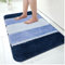 Paradise Products Badematte, rutschfest, super saugfähig, wasserfest, maschinenwaschbarer Teppich, Badematten, weiche, dicke Mikrofaser, saugfähig, Badezimmerteppich, Bodenmatte, Blau, 60 x 110 cm