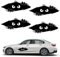 Autoaufkleber, 4 Stk 3D Lustige Monster Aufkleber, selbstklebend Wasserdicht Monster Aufklebern, Graffiti Sticker, Kratzaufkleber abdecken, für Motorrad Helm Fenster Wand Laptops