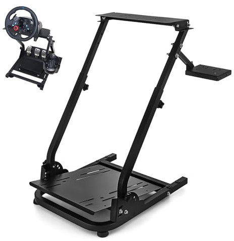 Mstge Racing Wheel Stand, Height Adjustable Driving Simulator Cockpit, Steering Wheel Stand Compatible with Logitech G920, G25, G27, G29 Gaming Cockpit