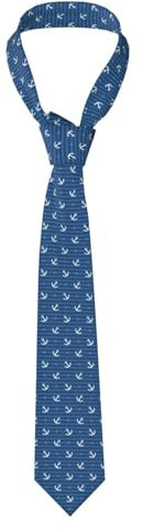 Oudrspo Krawatte mit Anker-Aufdruck für Herren, originelle, witzige und modische Krawatte aus weichem Polyester für Hochzeiten, Partys, Valentinstag und geschäftliche Freizeitkleidung