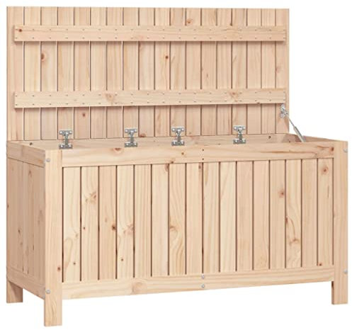 SDWEHO7 Aufbewahrungsbox Holz Outdoor Auflagenbox Wetterfest Gartenbox Stauraum Kissentruhe für Garten & Balkon, 115x49x60 cm