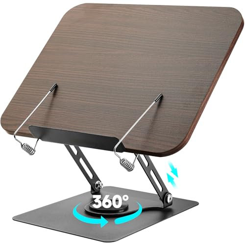 Zouway Support de Livre pour Lecture, Hauteur Réglable porte Livre Ergonomique, Book Stand Pliable pour Livres, Tablette, Recette Manuel,Porte-Copie, Chevalet Pupitre Stand