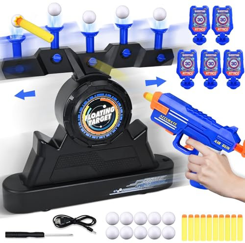 Joellfuner Hover Spielzeug Pistole für Nerf Gun Zielscheibe, Mehrere Möglichkeiten zu Spielen Elektronische Zielscheibe für Nerf Pistole, Spielzeug Geschenke für 6 7 8 9 10 11 12 Jahre Kinder (2)