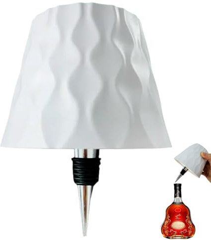 Lampada per Bottiglia, Lampada per Bottiglia Senza Fili Lampada da Tavolo a Bottiglia Ricaricabile con Controllo Tattile, 3 Colori Dimmerabili per Casa, Bar e Ristoranti (Bianco)