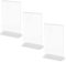 HYTROVE 3 pièces Support de Menu Acrylique T Shape Lot de Présentoirs Double Face pour Restaurants Bureaux et Expositions avec Qr Code