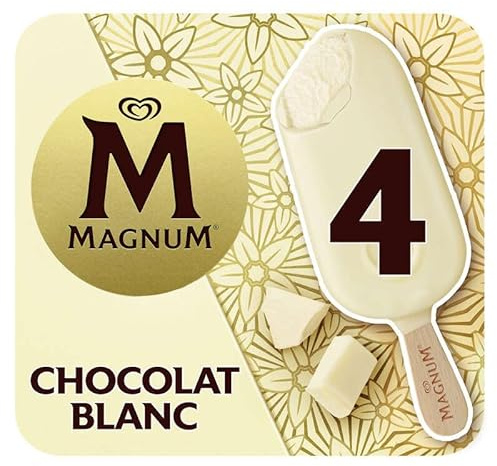 Magnum Glace Bâtonnet Chocolat Blanc 4x100ml