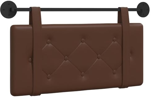 vidaXL Hängendes Kopfteil Braun Kunstleder, Modernes Schlafzimmer, Rechteckiges Wandkopfteil, Gepolsterte Rückenlehne, Minimalistisches Design, Platzsparend und elegant