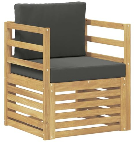 vidaXL Outdoor-Sofa Polyester Weiß und Anthrazit, Moderne Outdoor-Couch, modulare Möbel, wetterfestes Gartenlounge, Bequeme Terrassen-Sitzgruppe