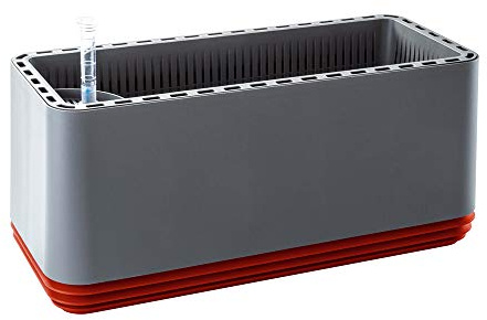 AIRY box - Innovative plant pot as a highly effective air purifier - Natural air purification with houseplants without electricity and chemicals (Hot Chili)