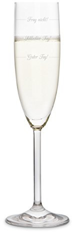 KIXY Sektglas von Leonardo Geschenk Gravur Geburtstag Hochzeit - Guter Tag! Schlechter Tag! Frag nicht!