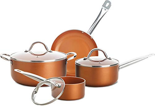 Culinary Edge Kochgeschirr-Set, 7-teilig, Kupfer