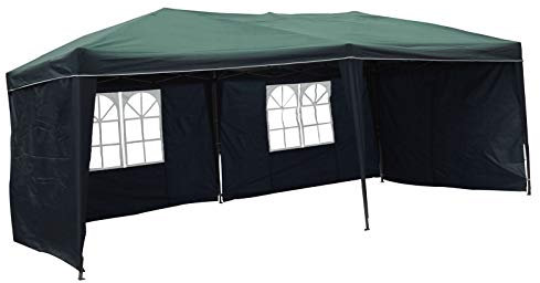 6 x 3 Meter wasserdichter Pavillon Faltpavillon Klapppavillon Alu-Pavillon grün