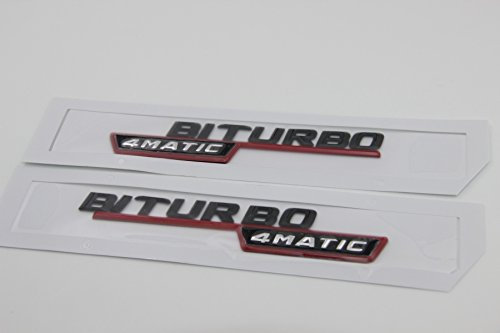 E925 Biturbo 4 Matic beide Seite Emblem schwarz schriftzug Badge auto aufkleber car Sticker