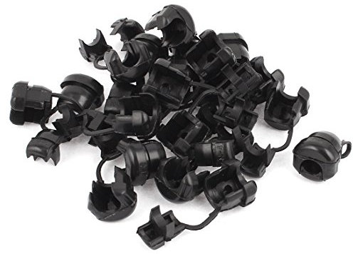 Aexit 20Pcs Accessoires audio et vidéo HDB-6N-4 Câble Rond Serre-fil passe-câble Longueur 15 Equipement d'installation électronique mm Bush