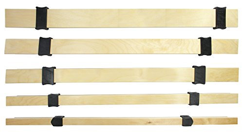 wiedergutschlafen Réglage de la dureté complet 35 mm x 8 mm (5 lattes en bois + 10 curseurs) pour un réglage individuel de la dureté de votre sommier à lattes (710).