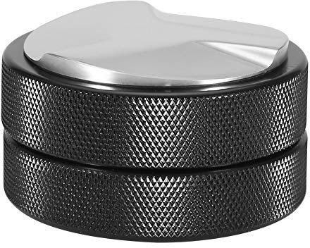 Pressa per polline, 51mm Acciaio Inossidabile Base per manomissione Utensile per la Stampa di Chicchi di caffè Nero(Black Clover)