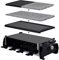 Syntrox Germany Aarau - Barbecue per raclette per 8 persone, in ceramica e pietra calda, 8 padelle, regolazione della temperatura, 1200 W