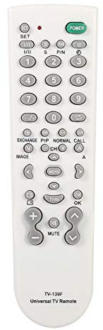 Télécommande TV 1Pc Universal Intelligent TV Remote Control Unit TV-139F Replacement Controller White