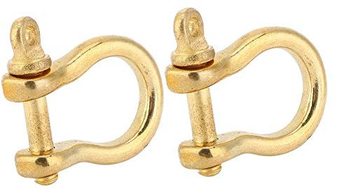 Naroote Hochleistungskarabiner, Golden Connection Schnalle Reiner Messing Karabiner in UForm, Ankerschäkel Outdoor Climbing Stream Abstieg für Hängematten
