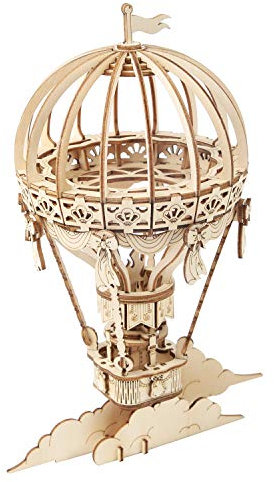 Rolife Montgolfière Puzzle 3D Maquette Bois,Modélisme pour Adultes à Construire,Décoration du Bureau de la Maison Idée de Cadeau de Noël TG406