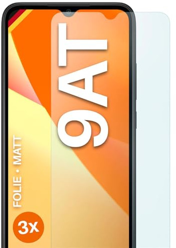 moex FlexProtect matte Schutzfolie für Redmi 9AT Displayschutz Folie matt gegen Reflexionen, Anti Reflex Handyfolie mit Sonnenschutz, Kompatibel mit jeder Handyhülle, 3 Stück