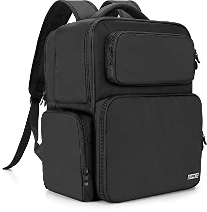 BAFASO Großer Make-up-Rucksack, Kosmetiktasche mit Laptoptasche, Make-up-Tasche, Schwarz