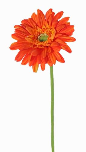 artplants.de Kunstblume Gerbera Helli, orange, 65cm, Ø12cm - Kunstgerbera