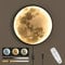 LED Wandleuchte Dimmbar mit Fernbedienung, Ø60cm Mond Wandlampe mit Schalter und Stecker, Modern Art Deco Mond Lampe Wand Wohnzimmerlampe Innen groß Vollmond Wandbeleuchtung Dekoration Deckenlampe 36W