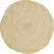 -LUXOR- living Teppich IBO - Juteteppich rund für Wohnzimmer und Schlafzimmer - Boho Teppich rund aus Jute und Baumwolle – Naturteppich in beige 120 cm rund