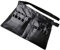 Marsupio con tasche per pennelli da trucco, organizer portatile professionale per pennelli da trucco, con cinghia regolabile (senza spazzola), Nero