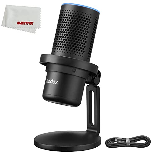 GODOX EM68/EM68G USB RGB Kondensatormikrofon, E-Sports Nierenmikrofon Einstellung, integrierte Mikrofon-App (EM68)